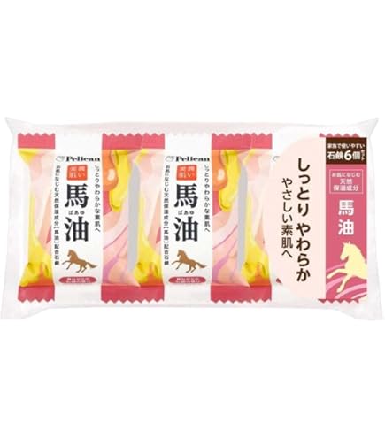 Amazon | ペリカン石鹸 ファミリー馬油石けん 80グラム (x 6